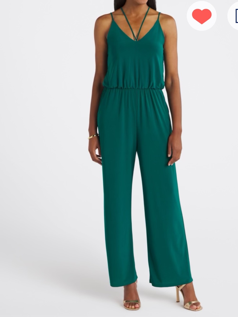Gilli Teal Double-Strap Maxi Dress